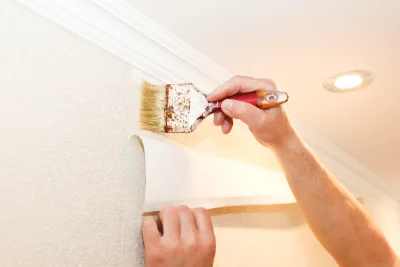 Pose de papier peint à Nozières — revêtements muraux et toiles de verre